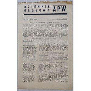 Dziennik Obozowy APW R.1946 nr 58 /Wojska sowieckie w Persji/