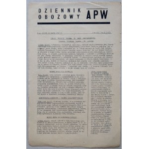 Dziennik Obozowy APW, 1946 nr 61
