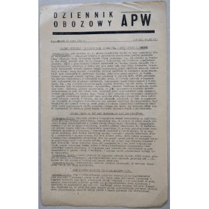 Dziennik Obozowy APW R.1946 nr 63 /dostawy zboża do Polski/