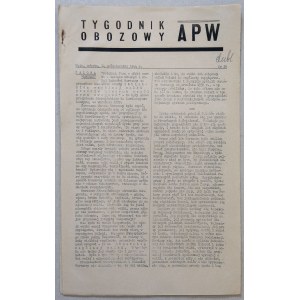 Tygodnik Obozowy APW, 1944 nr 29 /Powstanie Warszawskie/