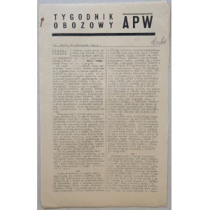 Tygodnik Obozowy APW, 1944 nr 31 /Co ukazała walka Warszawy/