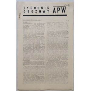 Tygodnik Obozowy APW, 1944 nr 34 /plany okupacji Niemiec/