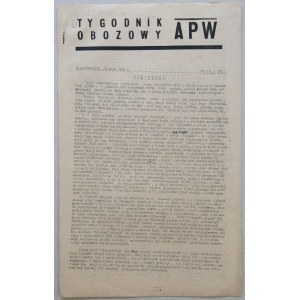Tygodnik Obozowy APW, 1945 nr 19 /J. Piłsudski - wspomnienie/