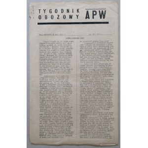 Tygodnik Obozowy APW, 1945 nr 20