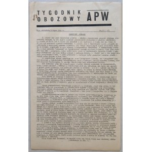 Tygodnik Obozowy APW, 1945 nr 27 /Tymczasowy Rząd Jedności Narodowej/