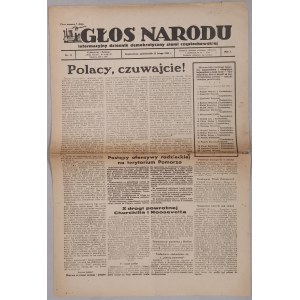 Głos Narodu, 26.02.1945 - wspomnienie rozstrzelanych 16.12.1943 w Gidlach