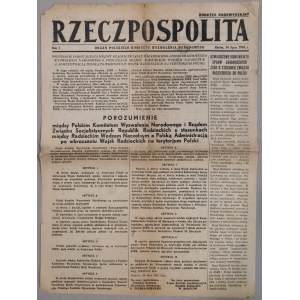 Rzeczpospolita. R.1944, dod. nadzw. - porozumienie PKWN i ZSRR