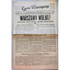 Życie Warszawy, 18.1.1945 - Warszawa Wolna!