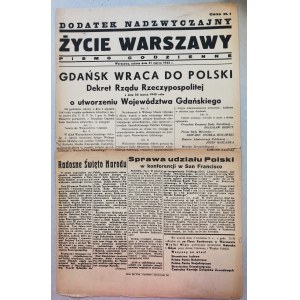 Życie Warszawy, 31.3.1945 - Gdańsk wraca do Polski!