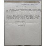 Dokumenty - T. Kwaśniewski - zaśw. o braku współpracy z Niemcami, 1945-46, 4szt.