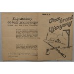 /Program kinowy/ Ona broni Ojczyzny, Kraków 1945.