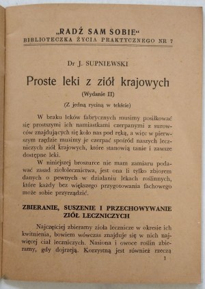 Supniewski Janusz, Proste leki z ziół krajowych, 1942