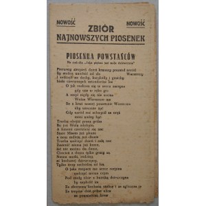Zbiór Najnowszych Piosenek - Piosenka Powstańców [1945/46?]