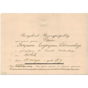 President [Moscicki] invites Eug. Zdanowski to tea