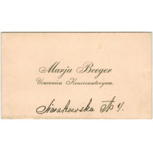 Beeger Maria 1899r.