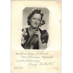 Dubiska Irena - violinist and pedagogue, 1960(?).