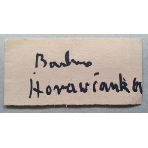 Horawianka Barbara - autograf.