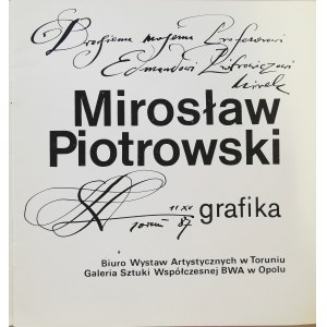 Piotrowski Mirosław - katalog wystawy - dedykacja.
