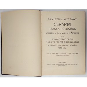 Pamiętnik wystawy ceramiki i szkła polskiego, Warszawa 1913 r.