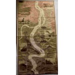 Panorama biegu rzeki Ren, od Koloni do Mainz. Leporello o wym. 190 x 27 cm,