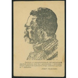 Józef Piłsudski, Wyd. Żołnierz Polski, karta poczty polowej, druk czb., R
