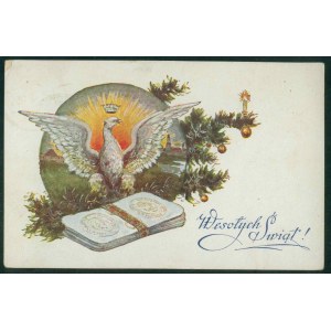 Wesołych Świąt, Wyd. SMPKr., Ser. 404/96, druk kol, ok. 1930