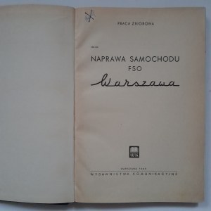 Naprawa samochodu FSO Warszawa