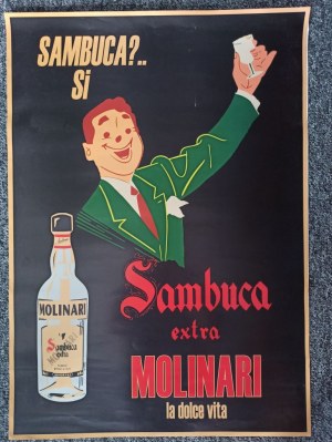 Plakat reklamowy Sambuca Extra Molinari