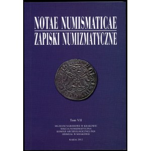 Notae Numismaticae T.VII of 2012.