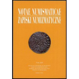 Notae Numismaticae T. XIII of 2018.