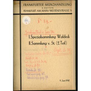 Button, súbor aukčných katalógov Frankfurter Münzhandlung v tvrdej väzbe