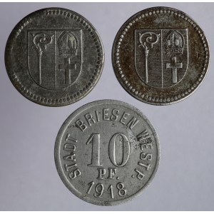 Zestaw 3 notgeldów, Kwidzyń, Wąbrzeźno
