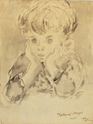 Piotr Potworowski (1898 - 1962), Portret syna Gugi, 1935 r.