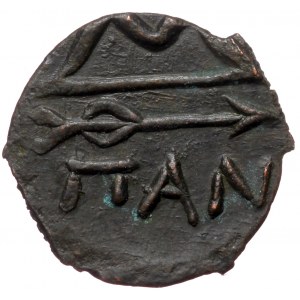 Cimmerian Bosporus, Panticapaeum, AE (Bronze, 14,3 mm, 2,16 g), 1st half of 3rd century BC.