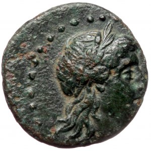 Ionia, Kolophon AE(Bronze, 1.42g, 13mm) ca 285-190 BC Telegonos, magistrate.