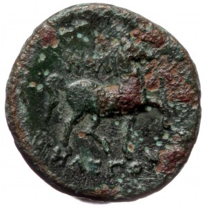 Ionia, Kolophon AE(Bronze, 1.42g, 13mm) ca 285-190 BC Telegonos, magistrate.