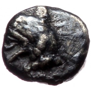 Ionia, Teos AR Tetartemorion (Silver, 0,12g, 4mm) ca 540-500 BC.