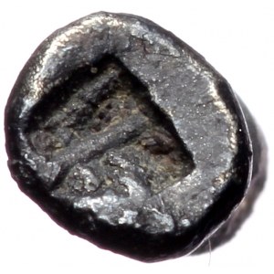 Ionia, Teos AR Tetartemorion (Silver, 0,12g, 4mm) ca 540-500 BC.