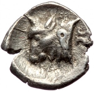 Satraps of Caria, Hekatomnos AR Hemiobol (Silver 0,36g 9mm) ca 392/1-377/6 BC.