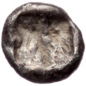 Kingdom of Lydia, Kroisos AR 1/24 Stater (Silver, 0,37g, 6mm) Sardes, ca 561-546 BC.