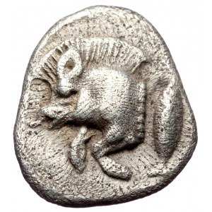 Mysia, Kyzikos AR hemiobol (Silver, 0,37g, 10mm) ca 525-475 BC.