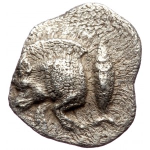 Mysia, Kyzikos AR hemiobol (Silver 0,37g, 10mm) ca 450-400 BC.