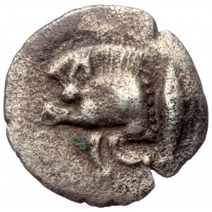 MYSIA, Kyzikos AR hemiobol (Silver, 0,26g, 9mm) ca 450-400 BC.