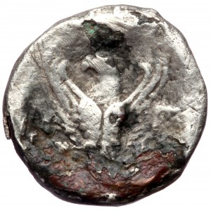 Paphlagonia, Sinope, ca. 4th cent. BC, AR fourree hemidrachm (Silver, 14,4 mm, 2,23 g).
