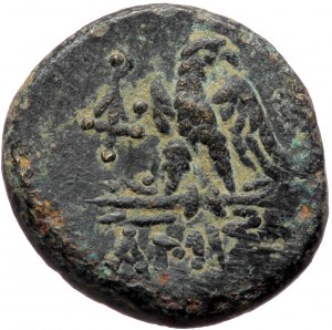 Pontos, Amisos, AE 20 (bronze, 8,00 g, 20 mm) time of Mithridates VI Eupator (120-63 BC) Obv: Laureate head of Zeus rig