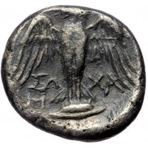 Pontos, Amisos, AR drachm-siglos, (Silver, 16,8 mm, 4,79 g), late 5th-4th century BC, Persic standard, strusk under magi