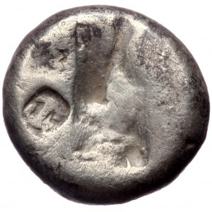 Persia, Achaemenid Empire AR Siglos (Silver 5,38g 14mm) times of Darios I to Xerxes II, ca 485-420 BC, Sardes mint.