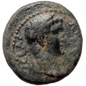 Mysia, Germe, Titus and Domitian (79-81), AE (Bronze, 17,2 mm, 2,65 g). Obv: AY[TO KAI] - CЄBAC, laureate head of Titus