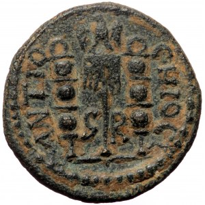 Pisidia, Antiochia, Volusianus (251-253), AE (Bronze, 22,0 mm, 4,47 g). Obv: IMP CAE RASLLOVNAHHI R, radiate, draped and