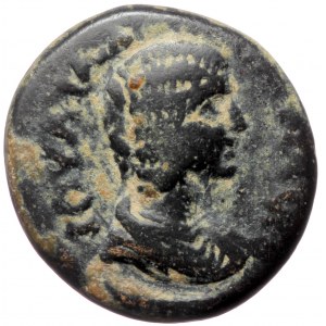 Pamphylia, Perge, Julia Domna (193-217), AE (Bronze, 19,3 mm, 5,70 g). Obv: ΙΟΥΛΙΑ Δ[ΟΜΝΑ CΕΒ], draped bust of Julia rig